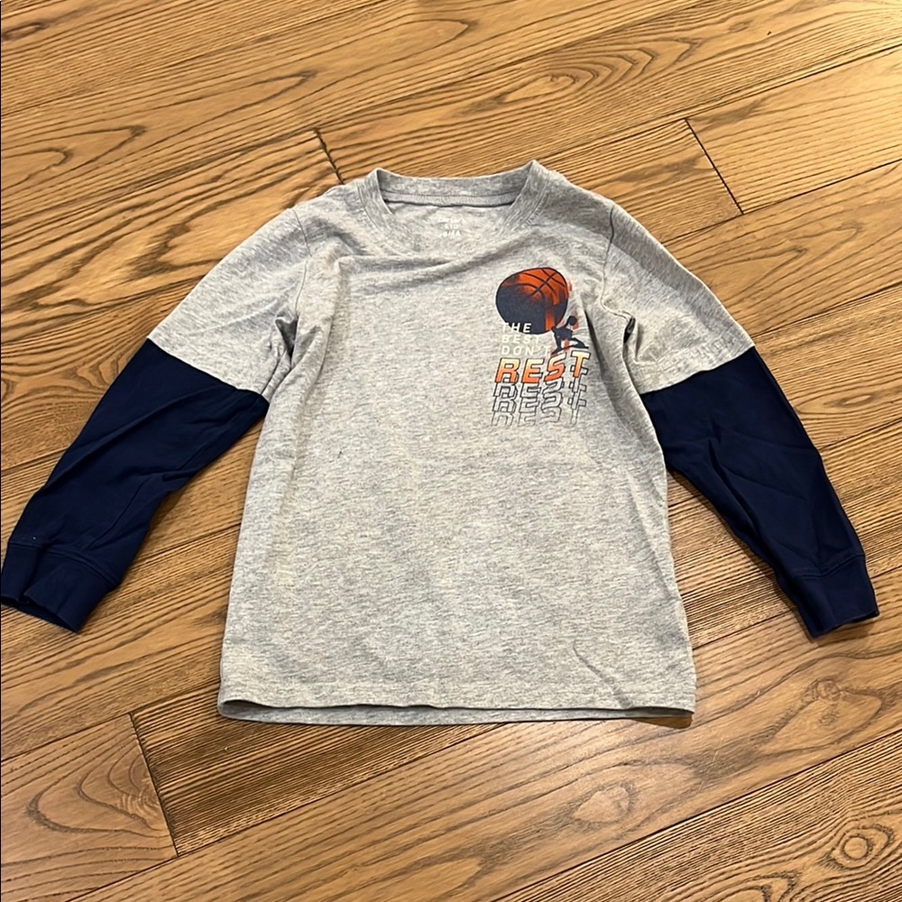 Carter's Sporty Gray and Blue Long Sleeve Tee